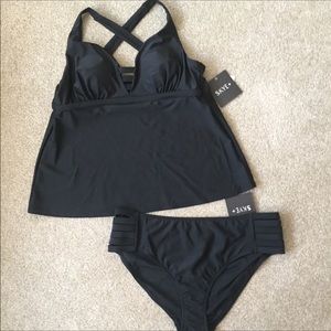 Skye Swimwear Plus Black Tankini